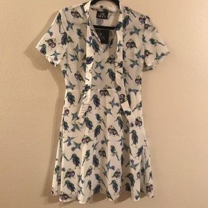 NWT Moon Bird Print Dress